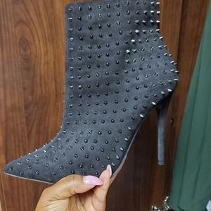 Black spiked booties, never worn